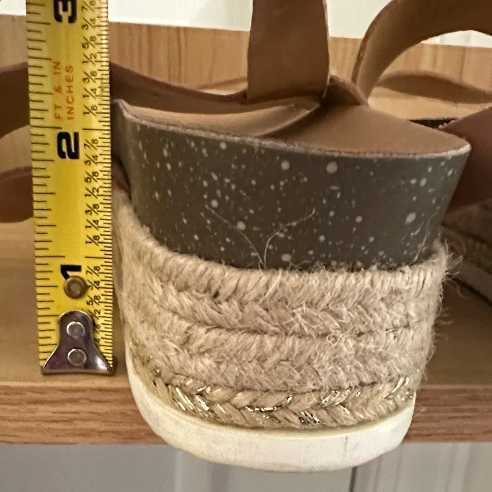 🌴🤎Chelsea Crew Tan Platform Espadrille Sandals•Size 8🤎🌴